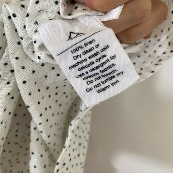 SLEEPER “atlanta” Linen Dress In Micro Polka Dot - Picture 4 of 6